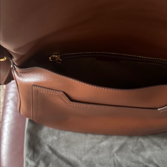 Tom Ford Rich Brown Leather Crossbody Jennifer Anniston - Picture 7 of 7